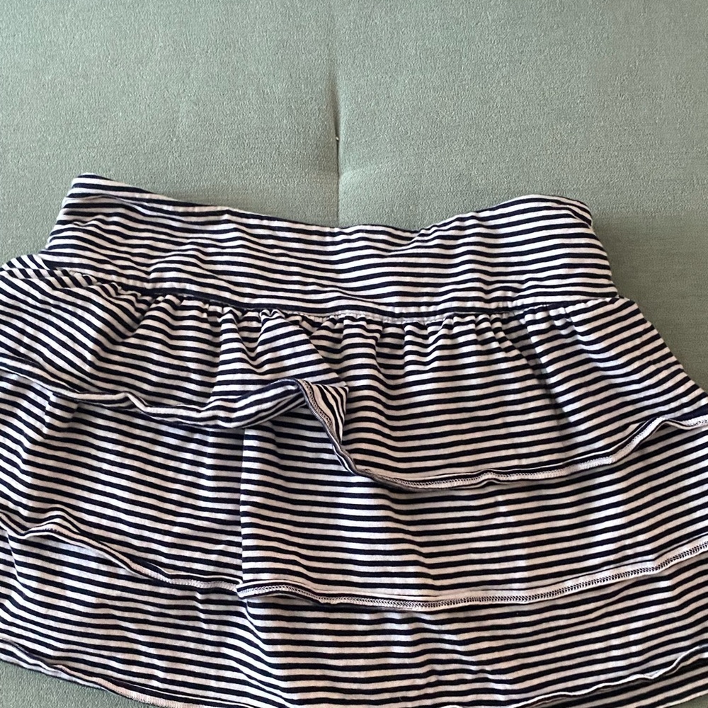 Hollister Black and White Striped Skater Skirt